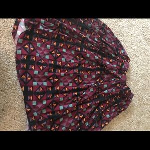 XL Madison Lularoe Skirt Geometric Purple